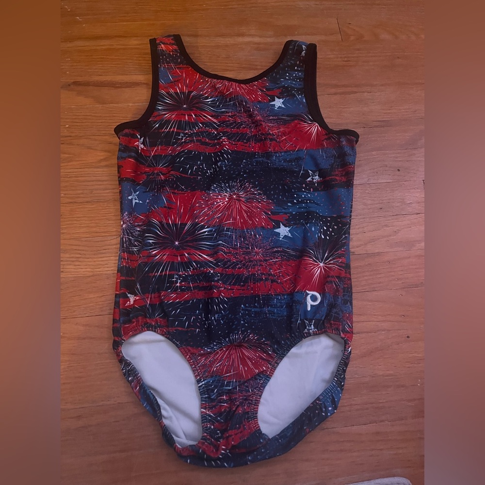 Plum 4th of July Gymnastics Leotard